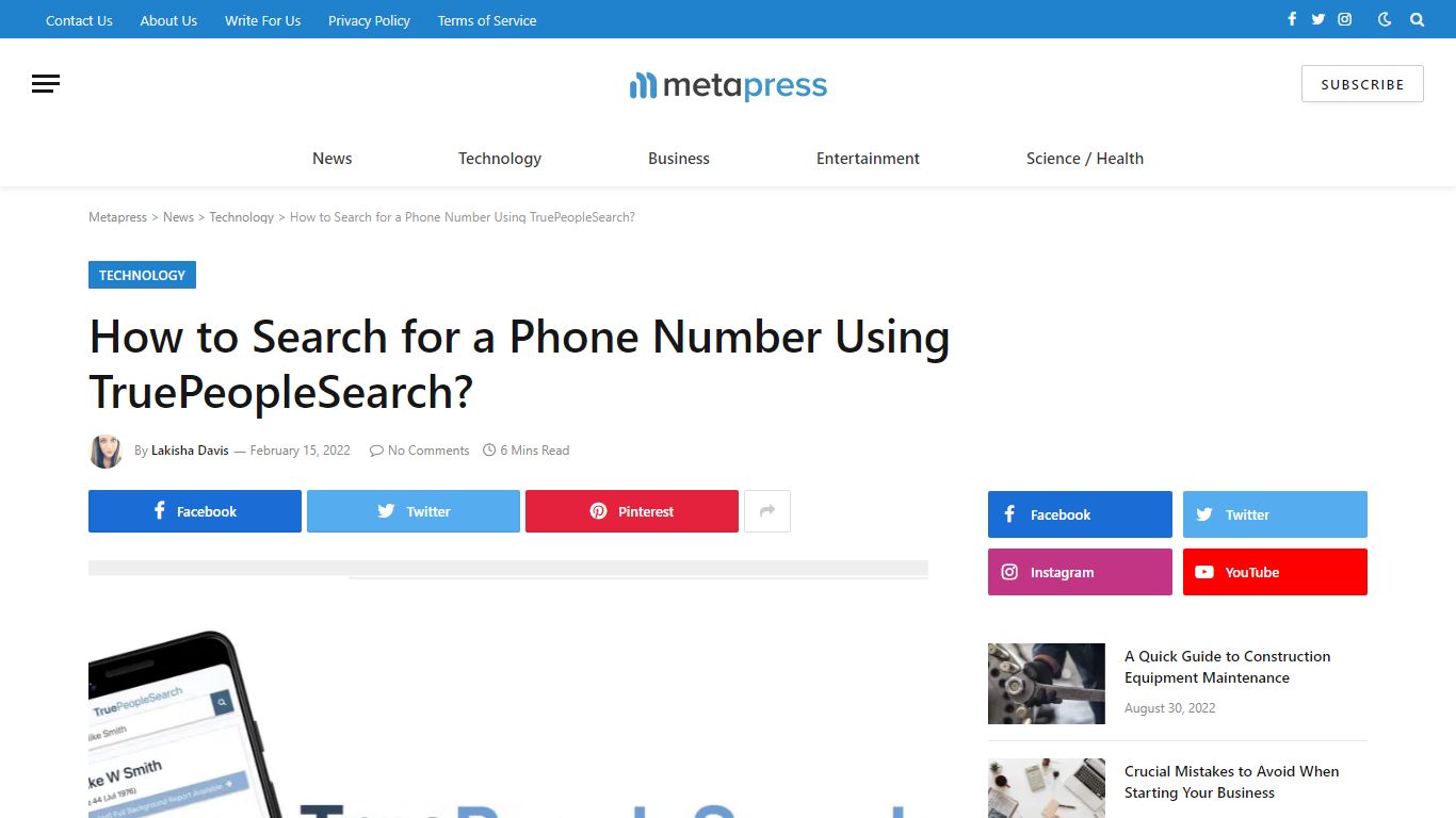 How to Search for a Phone Number Using TruePeopleSearch? - Metapress